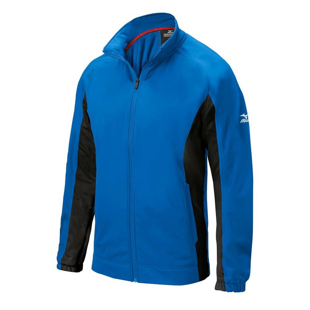 Chaqueta Mizuno Pro Thermal Pro Hombre Azul Real/Negras Baratas COIZ-58692